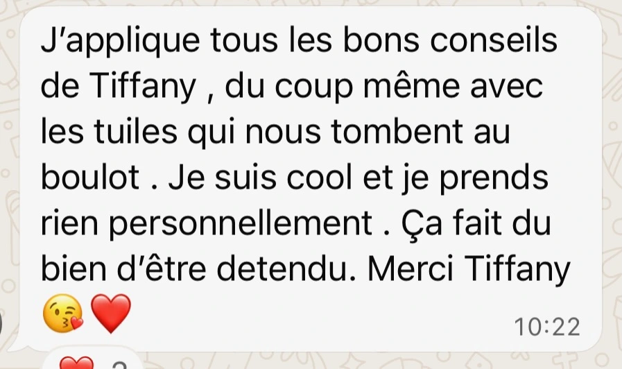 avis google 5 étoiles sur les séances de sophrologie et de coaching en nutrition de tiffany blaesius