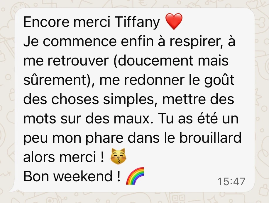 avis google 5 étoiles sur les séances de sophrologie et de coaching en nutrition de tiffany blaesius